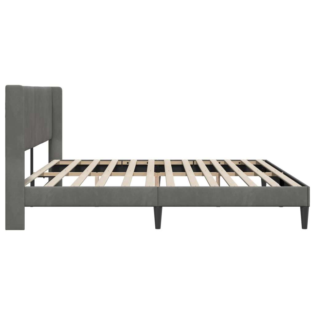  Okvir za krevet Tamno siva 200 x 200 cm Baršun - Tamno siva 200 x 200 cm | shoptok.hr