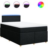  Krevet s oprugama i madracem crni 120 x 200cm od tkanine | shoptok.hr