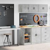  Garažni ormarići 2 kom siva boja betona od konstruiranog drva 30 x 51 x 85 cm | shoptok.hr