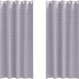 vidaXL Zavjese sa zavjesama 2 pcs Metalna siva 245 x 140 cm Poliester | shoptok.hr
