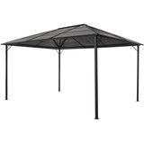 vidaXL Paviljon s streho aluminij 4x3x2,6 m črn Cene