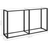 The Living Store Konzolni stol prozirni 140 x 35 x 75,5 cm od kaljenog stakla | shoptok.hr