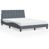  The Living Store Posteljni okvir z LED lučkami temno siv 140x200 cm žamet - Posteljni Okvir, (21492059) | Shoptok.si