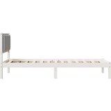  Konstrukcija postelje z vzglavjem Svetlo siva 100 x 200 cm, (5000101613) | Shoptok.si