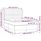  Box spring postelja z vzmetnico LED svetlo siva 140x190cm blago, (20901504) | Shoptok.si