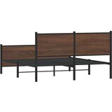 Metalni okvir kreveta bez madraca smeđa boja hrasta 150x200 cm | shoptok.hr