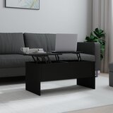 vidaXL Klubska mizica črna 102x50,5x46,5 cm konstruiran les Cene