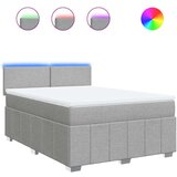 Maison Chic Box spring postelja - Vzmetna postelja z vzmetnico svetlo siva 140x200 cm blago SL18098, (21894486) | Shoptok.si