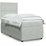  Box spring krevet s madracem svjetlosivi 80 x 200 cm baršunasti | shoptok.hr