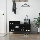 vidaXL Omarica za čevlje črna 102x36x60 cm inženirski les