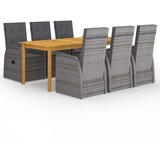  7-dijelni vrtni blagovaonski set sivi | shoptok.hr