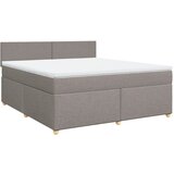vidaXL Krevet s oprugama i madracem smeđesivi 180x200 cm tkanina | shoptok.hr