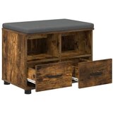  Klupa za hodnik s jastukom Dimljeni hrast 60 x 38 x 46 cm | shoptok.hr
