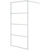Furnova Pregrada za tuš srebrna 100x195 cm prozorno ESG steklo, (21917979) | Shoptok.si