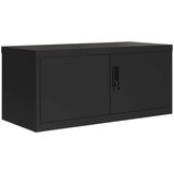 Ormarić za spise crni 90 x 40 x 180 cm čelični | shoptok.hr