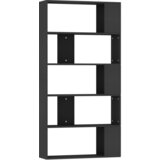 Furnova Knjižna omara/paravan črna 80x24x159 cm iverna plošča, (21932765) | Shoptok.si