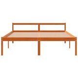 vidaXL Postelja za starejše voščeno rjava 160x200 cm trdna borovina | Shoptok.si