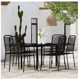  7-dijelni vrtni blagovaonski set crni | shoptok.hr