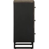  Komoda crna 40x33x75 cm Puno drvo Mango | shoptok.hr