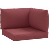 vidaXL Jastuci od paleta 3 kom. Melange vino crvena tkanina - boja crnog vina 1 kutna sofa Cijene