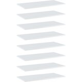 Police za knjige 8 kom visoki sjaj bijele 80x40x1,5 cm iverica | shoptok.hr