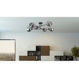  Luster na šipci VASCO 6xE27/60W/230V crna/zadimljeno-crna | Eponuda.com