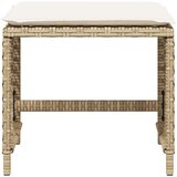  Vrtni stolci s jastucima 4 kom bež 41x41x36 cm od poliratana | Eponuda.com