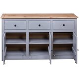  Komoda od masivne borovine siva 135x40x80 cm asortiman Panama | shoptok.hr