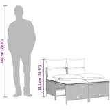  5-dijelna vrtna garnitura od poliratana s jastucima crna | shoptok.hr