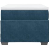 Box spring krevet s madracem tamnoplavi 90x190 cm baršunasti | shoptok.hr