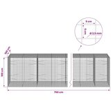  Gabion s žicom debljine 3 5 mm i mrežom 5x5 cm 750x100x100 cm - 100 cm 100 cm 750 cm | shoptok.hr