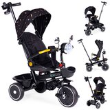 ECO TOYS Dječji tricikl sa okretnim sjedalom, ručkom za guranje, crna, Cijene