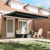 Nadstrešnica Crna 400 × 300 cm Poliester i metal | shoptok.hr