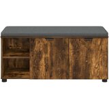  Haldna klop z blazino Enobarvno Dimljeni oreh 100 x 38 x 46 cm, (5000160708) Slike