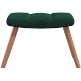  Stolica za ljuljanje s osloncem za noge tamnozelena baršunasta | shoptok.hr