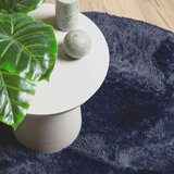  Čupavi tepih s visokim vlaknima tamnoplavi 120x120 cm poliester | shoptok.hr