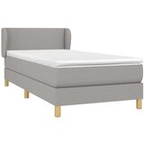  Box spring postelja z vzmetnico svetlo siva 90x200 cm blago, (20789982) | Shoptok.si