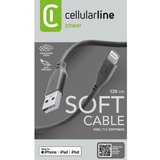 Cellular Line USB kabel SOFT USB - MFI 1,2m črn, (5000059375) | Shoptok.si