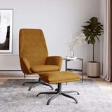  Stolica za opuštanje s osloncem za noge smeđa baršunasta | shoptok.hr