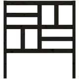  Uzglavlje za krevet crno 106 x 4 x 104 cm od masivne borovine | shoptok.hr