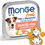 Monge Fruit Pate&Chunkies with Salmon&Pear 100g, Pašteta Losos i Kruška za Pse | ePonuda.com