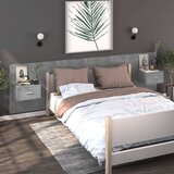  Stenske nočne omarice 2 kosa betonsko sive, (20809141) | Shoptok.si
