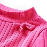  Dječja majica dugih rukava rebrasto pletena jarkoružičasta 140 | shoptok.hr