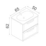 Hanah home Ormarić sa umivaonikom Nuvola 65 v2 175 | Eponuda.com