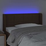  Posteljno vzglavje temno rjavo 93x16x78/88 cm blago, (20739581) | Shoptok.si
