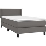  S oprugama i madracem sivi 90 x 200 cm od umjetne kože | shoptok.hr