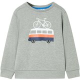  Dječja topla majica svijetla kaki prošarana 128 | shoptok.hr