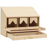  Gnijezdo za nesilice s 3 odjeljka 72x33x54 cm masivna borovina | shoptok.hr
