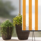 vidaXL Zunanja Rolfa Črtasto Prilagodljiva oranžna in bela 220 x 250 cm blago | Shoptok.si