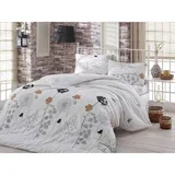 White WhiteGreyBlackBrown Super King Quilt Cover Set (FR)